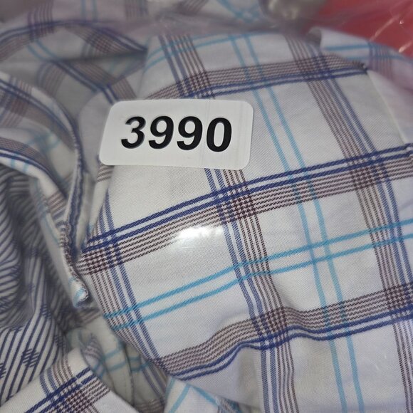 Perry Ellis Mens XXL Plaid Long Sleeve Button-Up Shirt 3990 - Picture 7 of 7